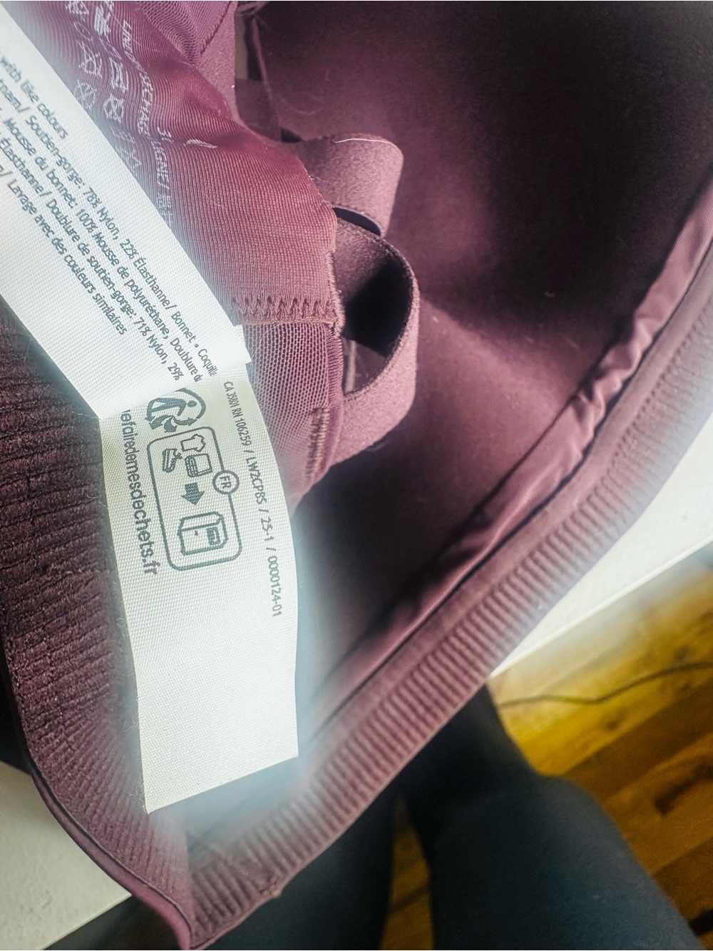 Lululemon Energy Bra High Support • 36C • Goodnight Plum - Picture 6 of 6